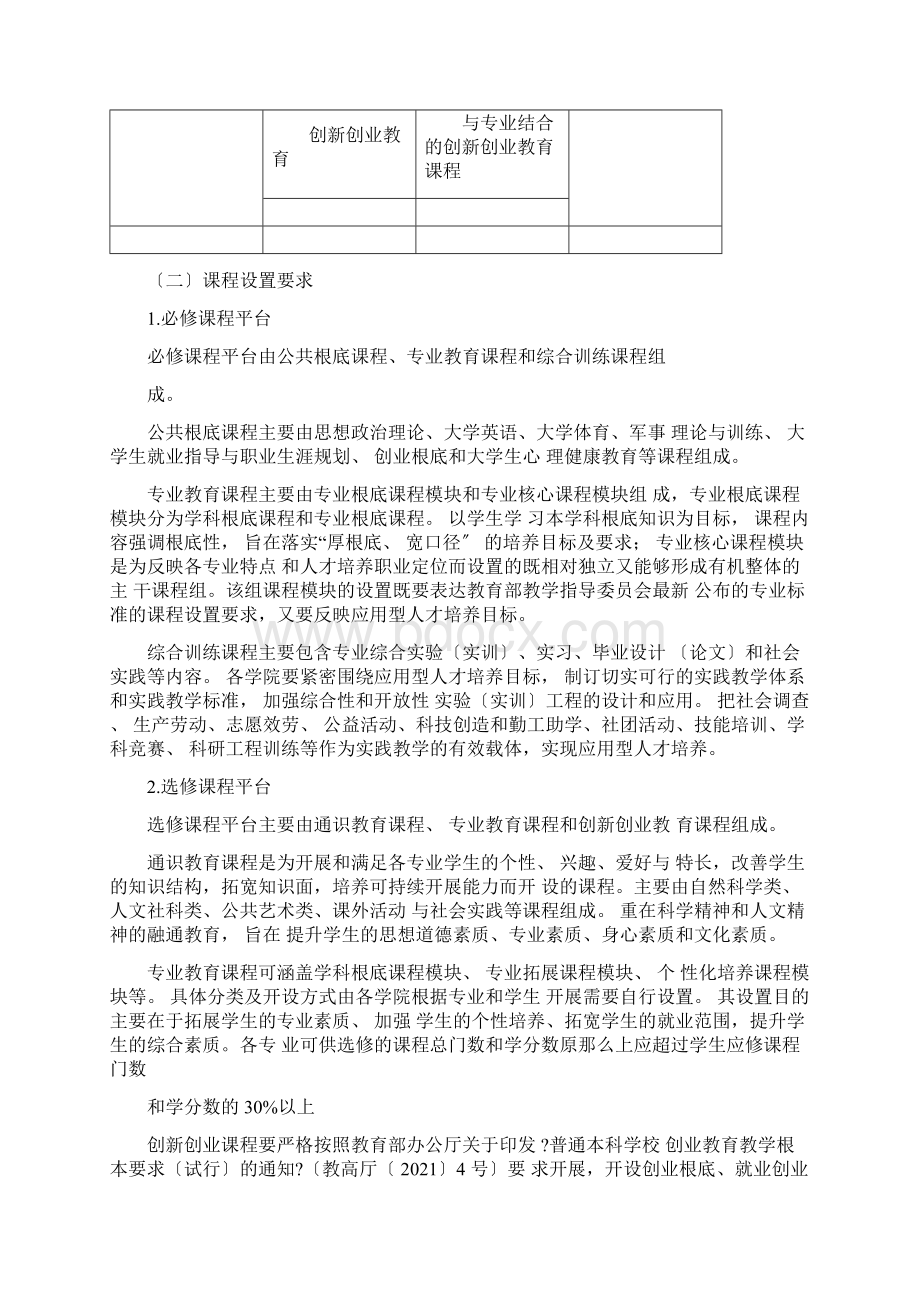 人才培养方案修订原则及指导意见修订版Word格式.docx_第3页