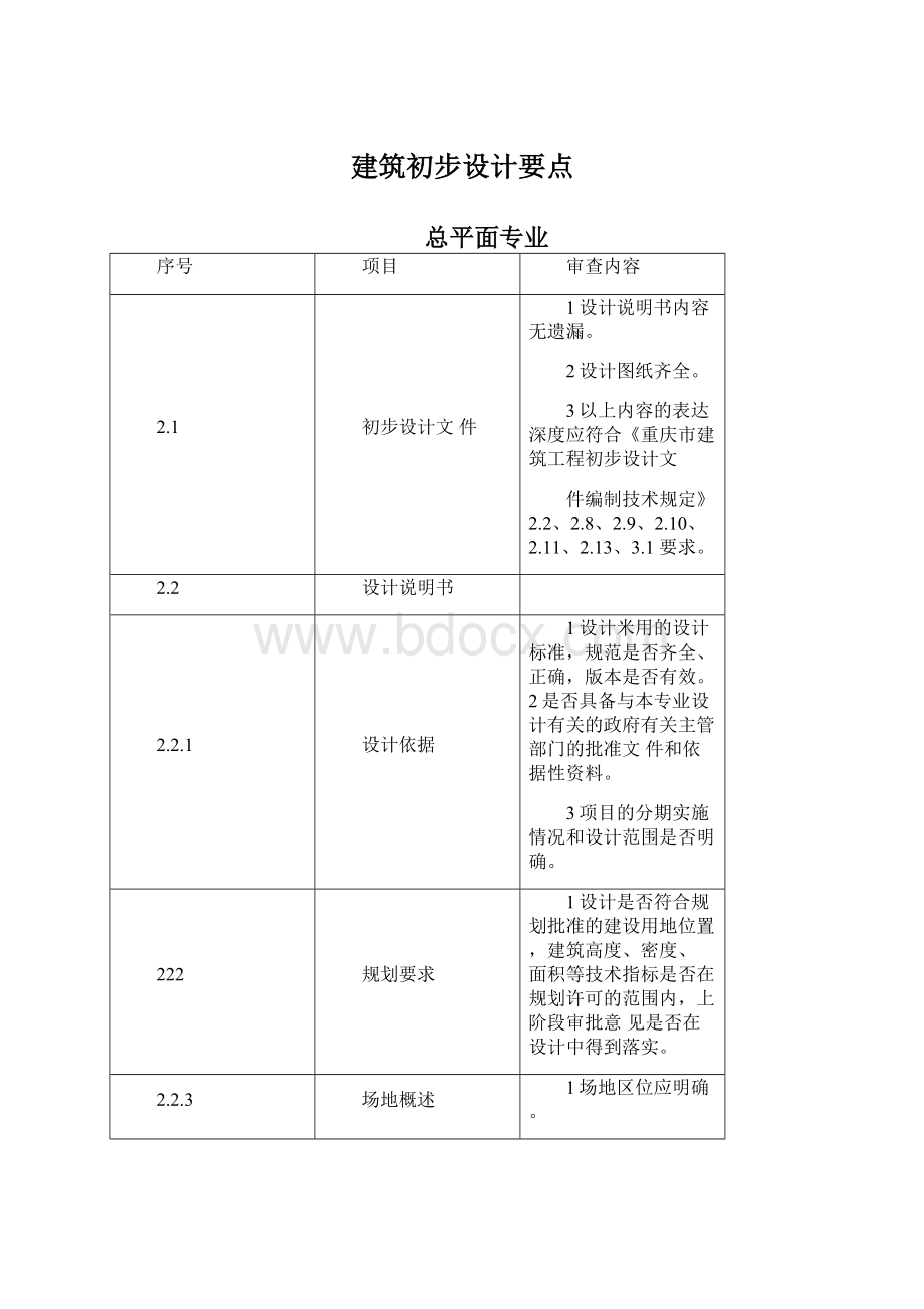 建筑初步设计要点.docx