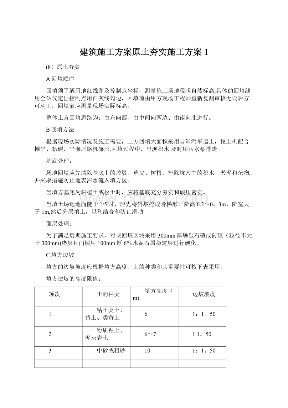 建筑施工方案原土夯实施工方案1.docx_第1页