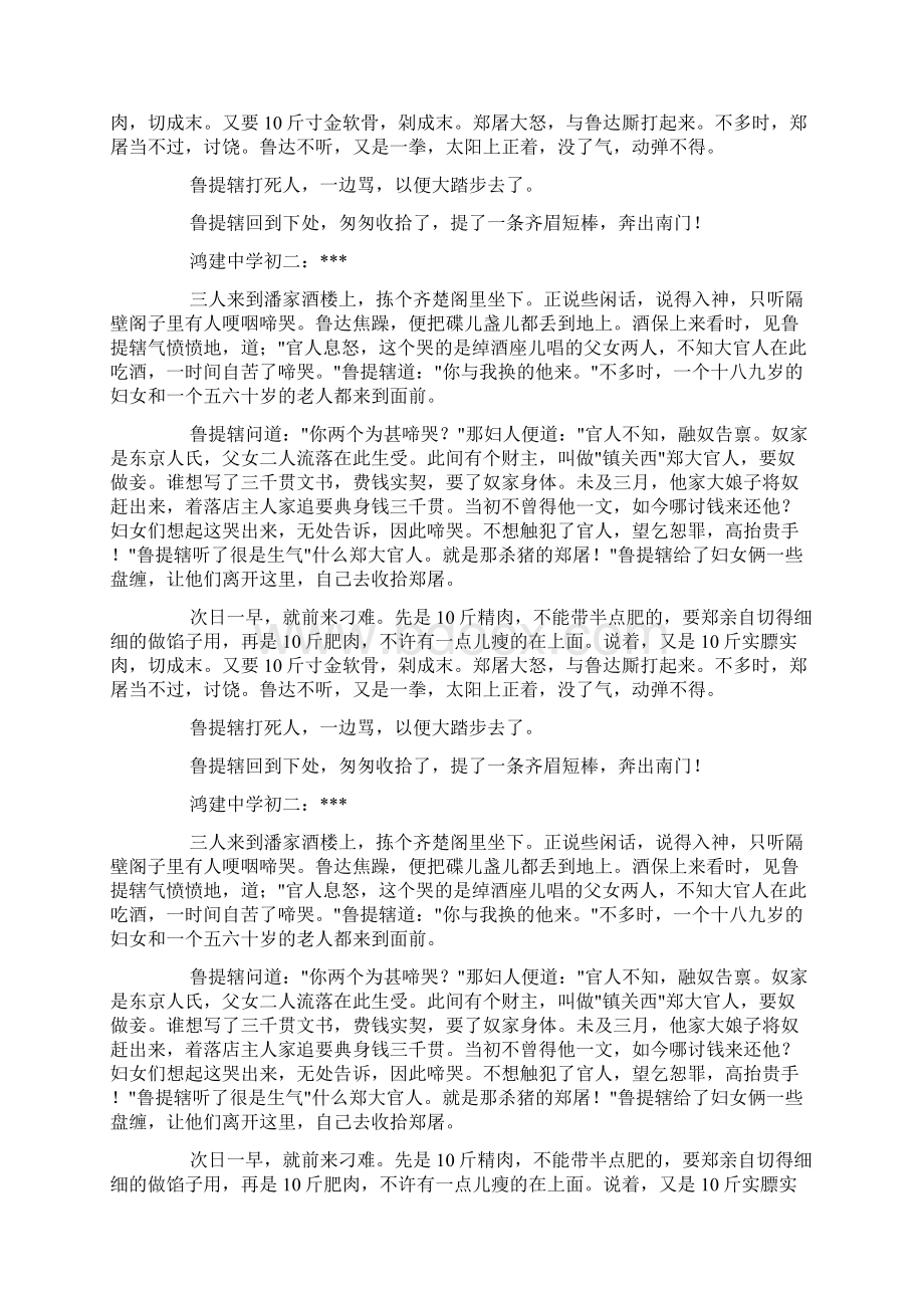 缩写《鲁提辖拳打镇关西》docWord格式文档下载.docx_第2页