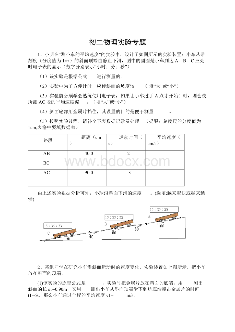 初二物理实验专题文档格式.docx