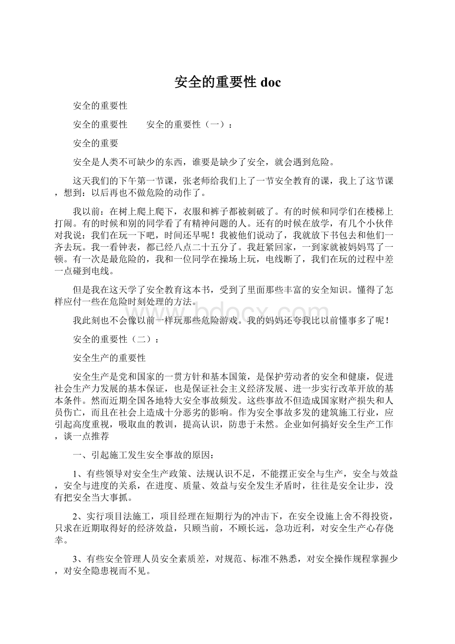 安全的重要性docWord文件下载.docx_第1页