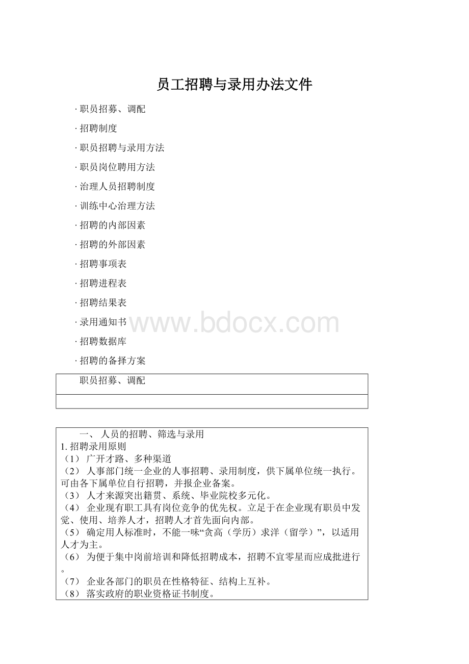 员工招聘与录用办法文件.docx