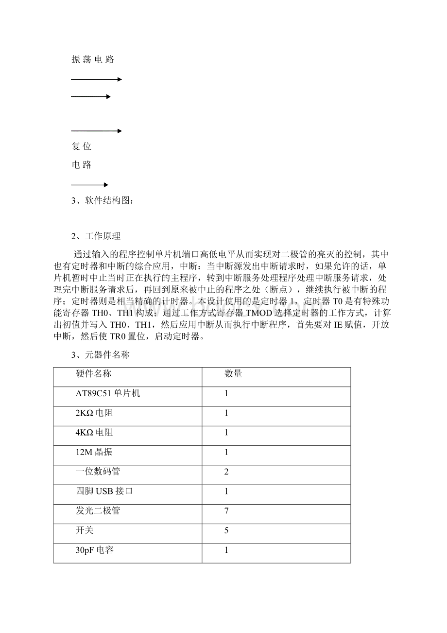 单片机控制的交通灯控制系统课程设计Word格式.docx_第3页