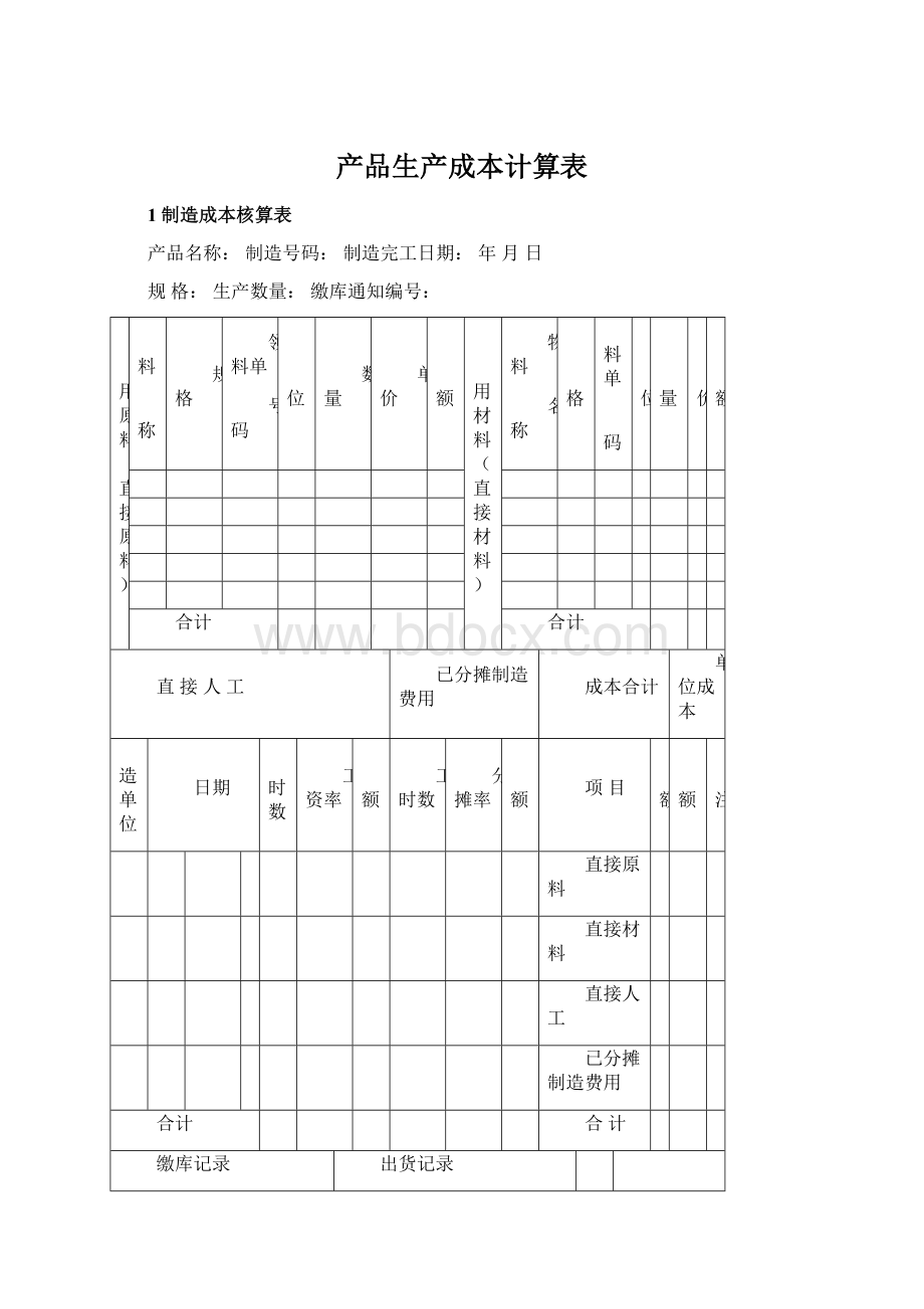 产品生产成本计算表.docx