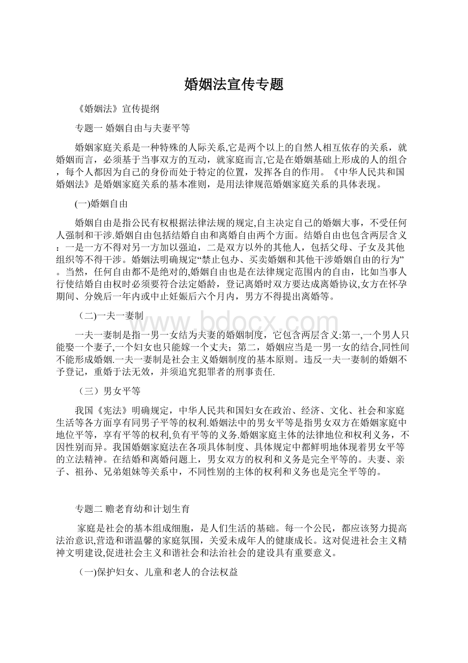 婚姻法宣传专题文档格式.docx