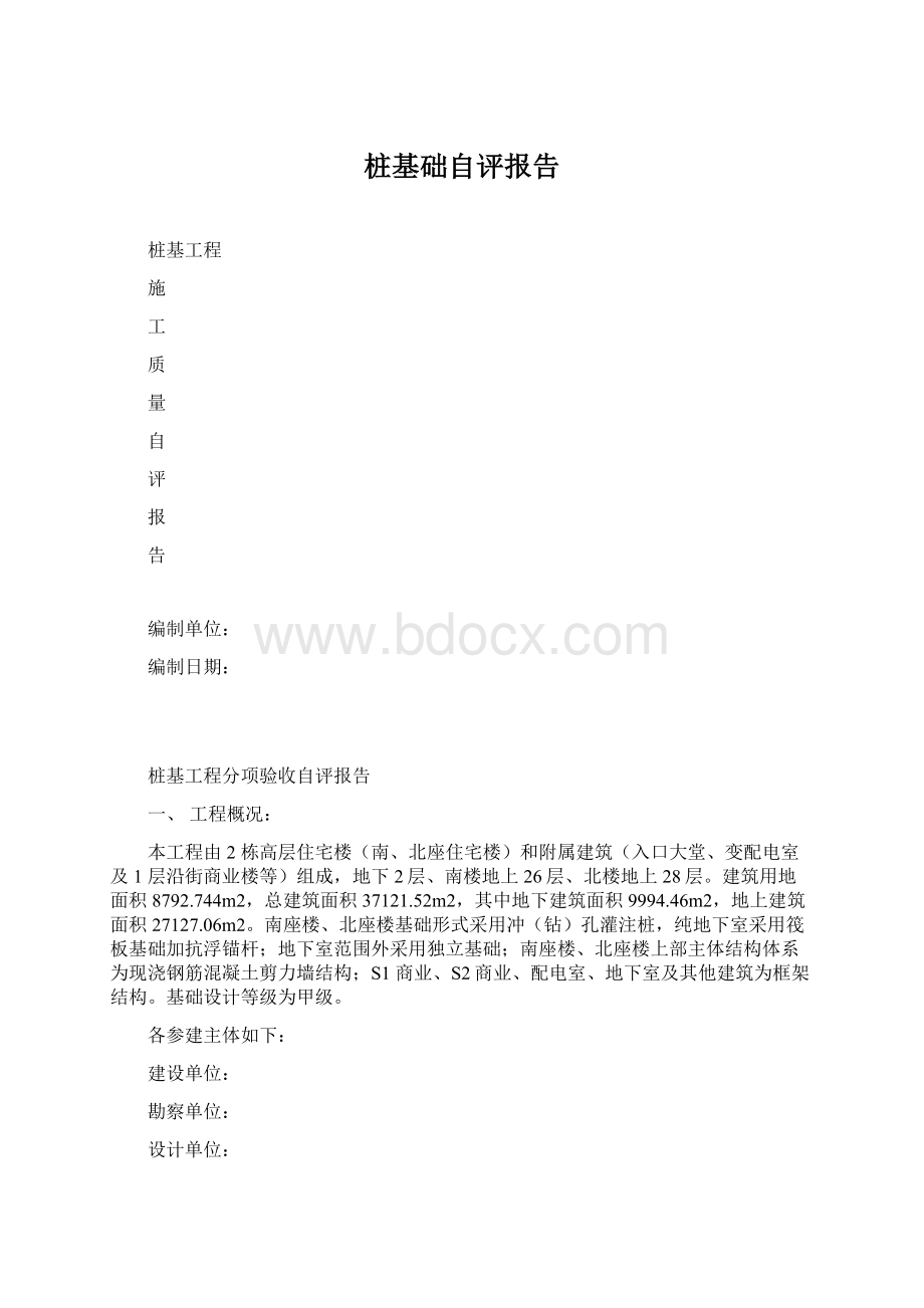 桩基础自评报告.docx_第1页