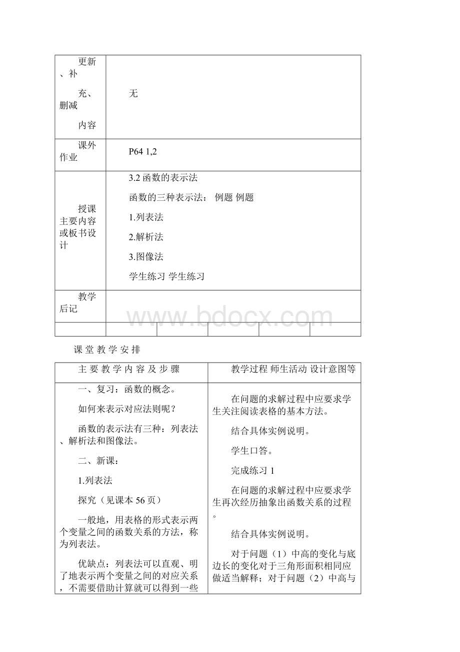 语文版中职数学基础模块上册32《函数的表示法》word教案.docx_第2页