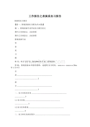 工作报告之表演系实习报告.docx