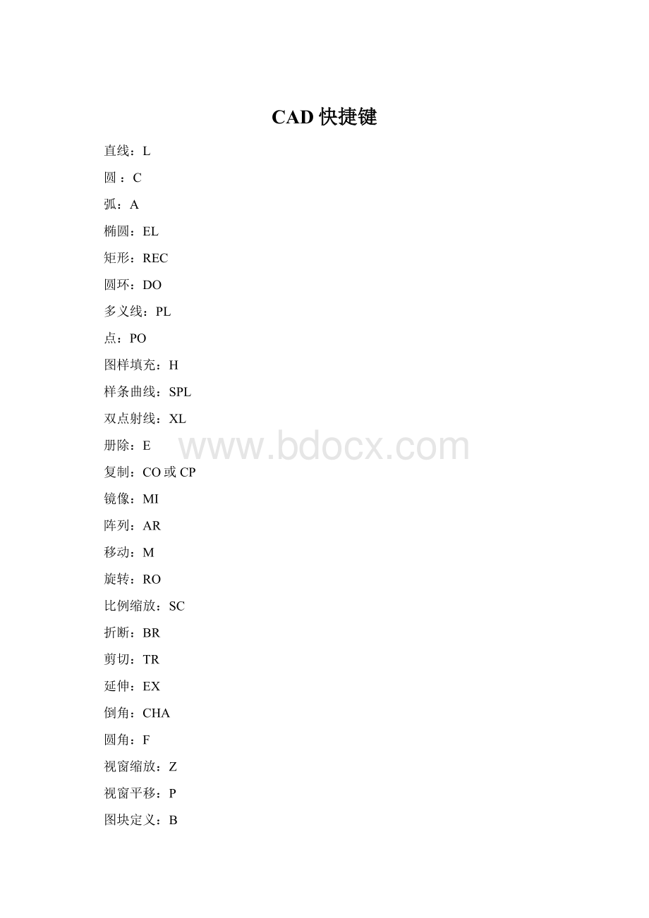 CAD快捷键.docx_第1页