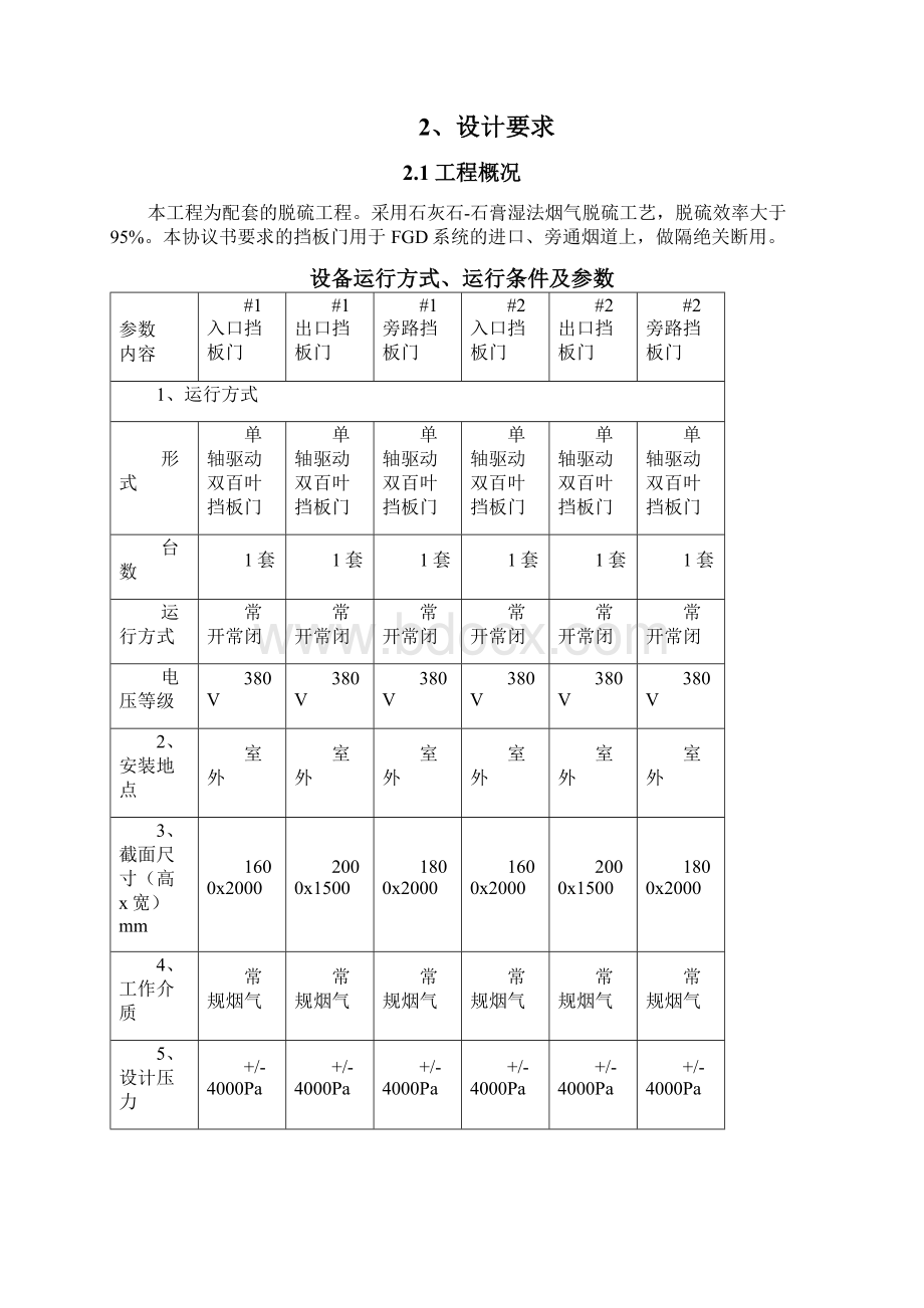 烟道挡板门密封风机技术规范书.docx_第2页