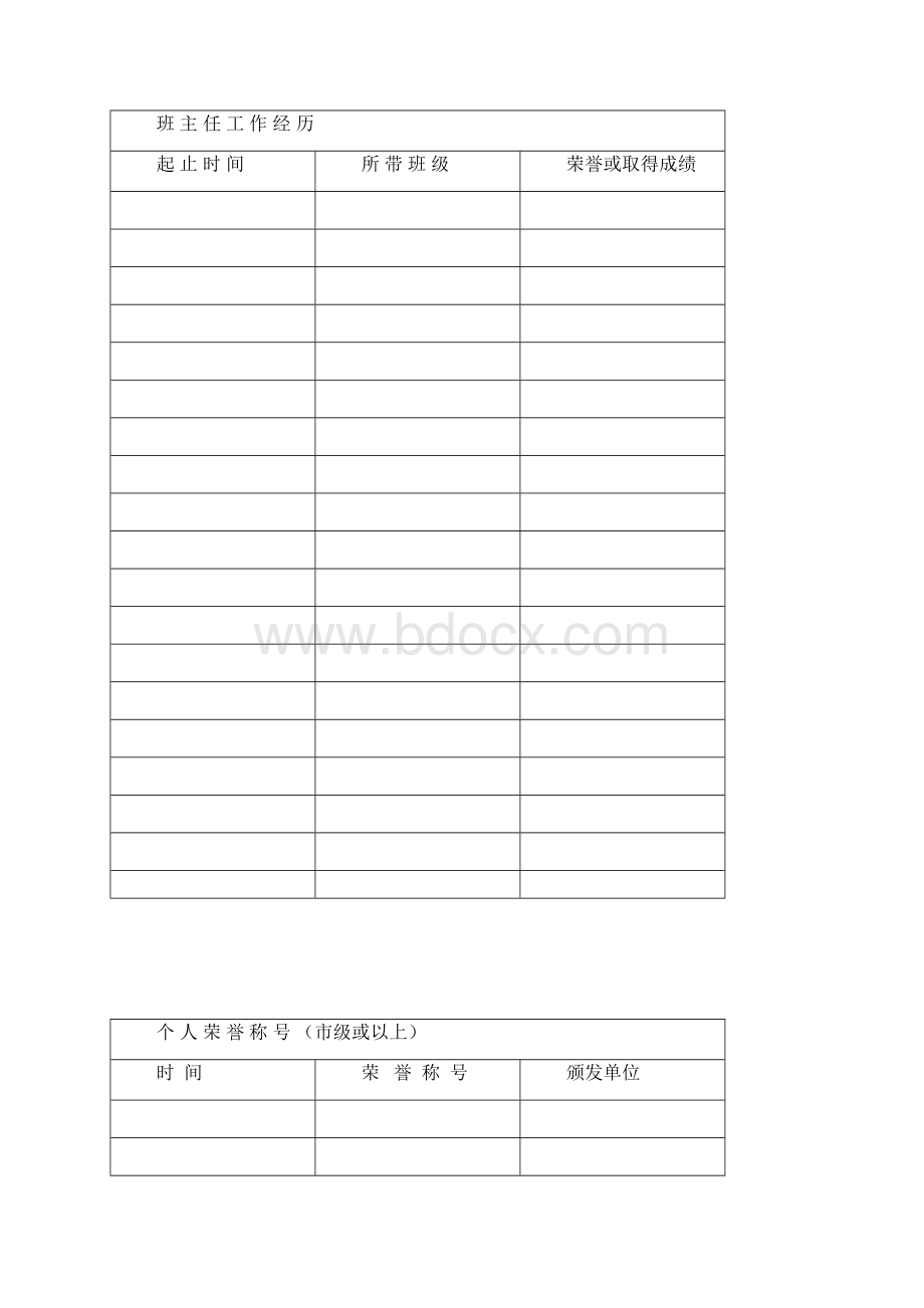 教师个人信息表文档Word格式.docx_第3页