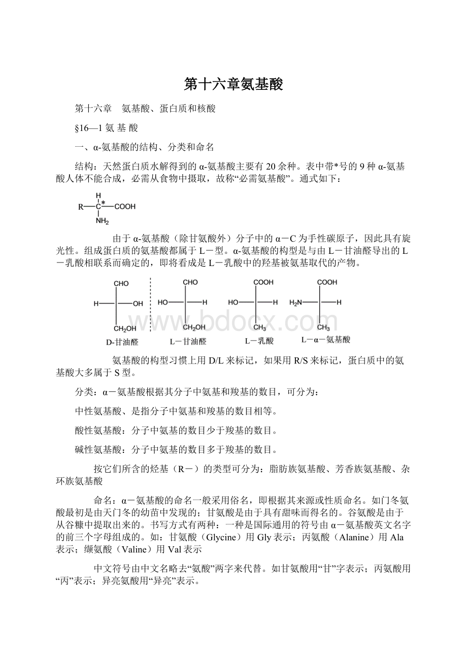 第十六章氨基酸文档格式.docx_第1页