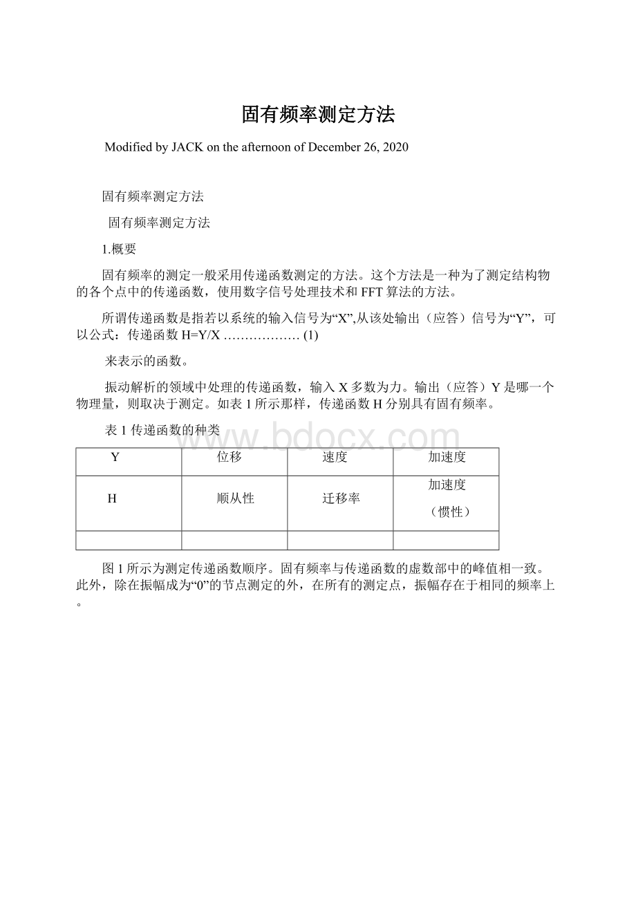 固有频率测定方法Word格式文档下载.docx