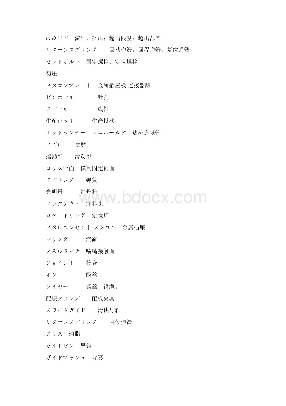 外贸日语注塑模具中日单词总结.docx_第3页