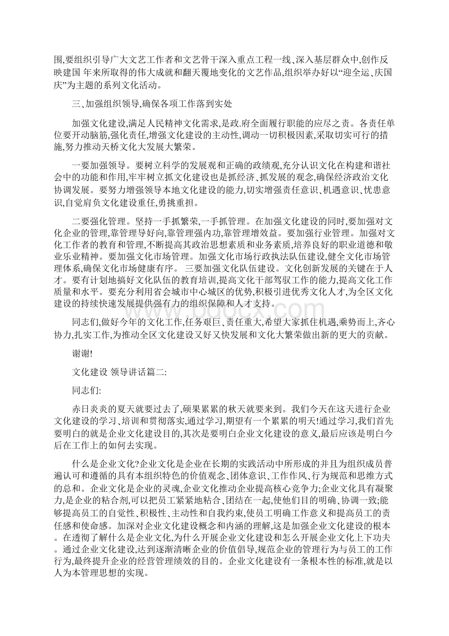 关于文化建设的领导讲话3篇.docx_第3页