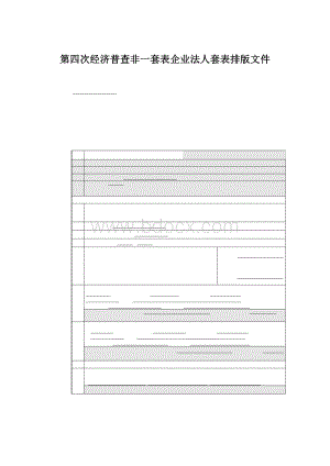 第四次经济普查非一套表企业法人套表排版文件.docx