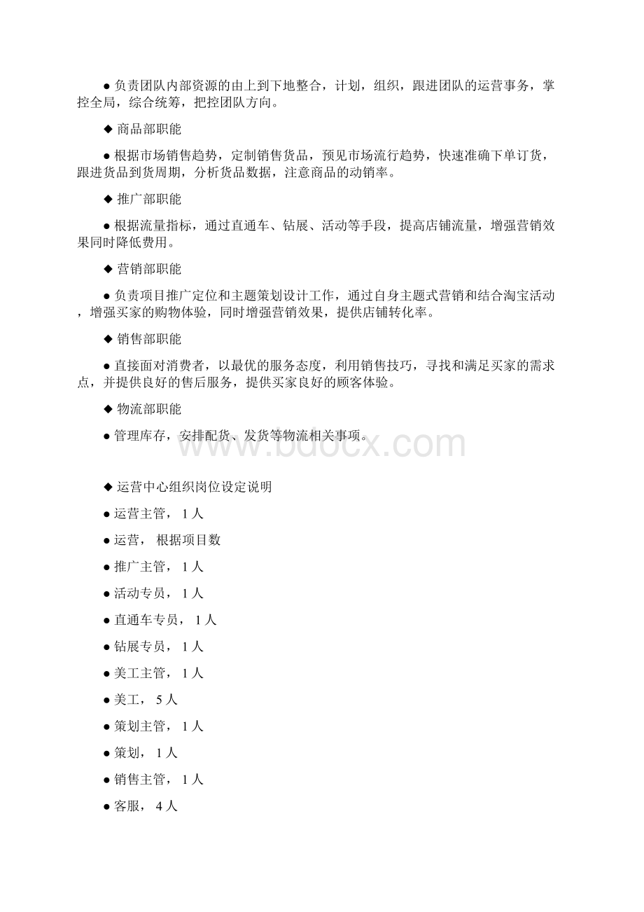 某企业运营中心组织架构及岗位职责.docx_第2页