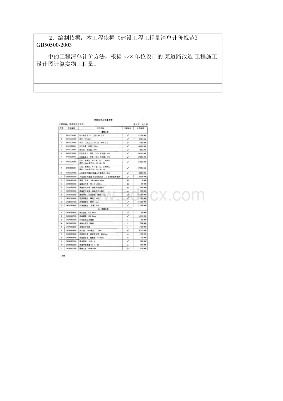 某道路改造清单实例050512.docx_第2页