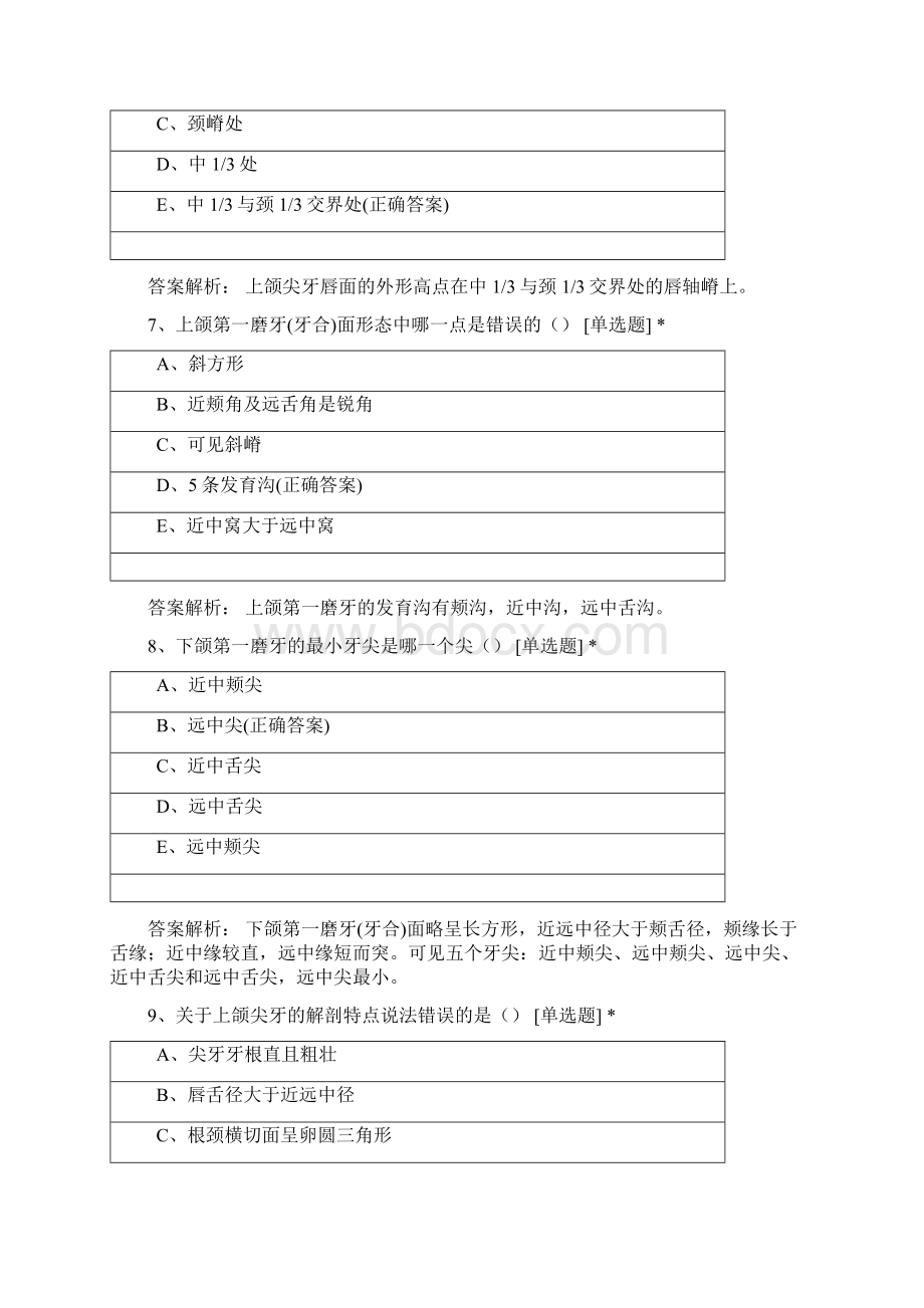 口腔助理口解章节测试题试题及答案Word下载.docx_第3页