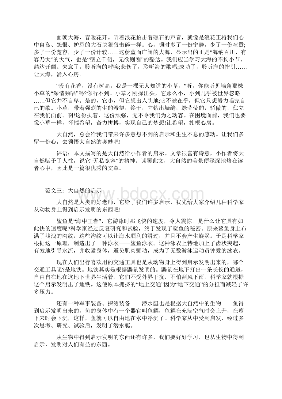 大自然的启示作文13篇Word格式文档下载.docx_第2页