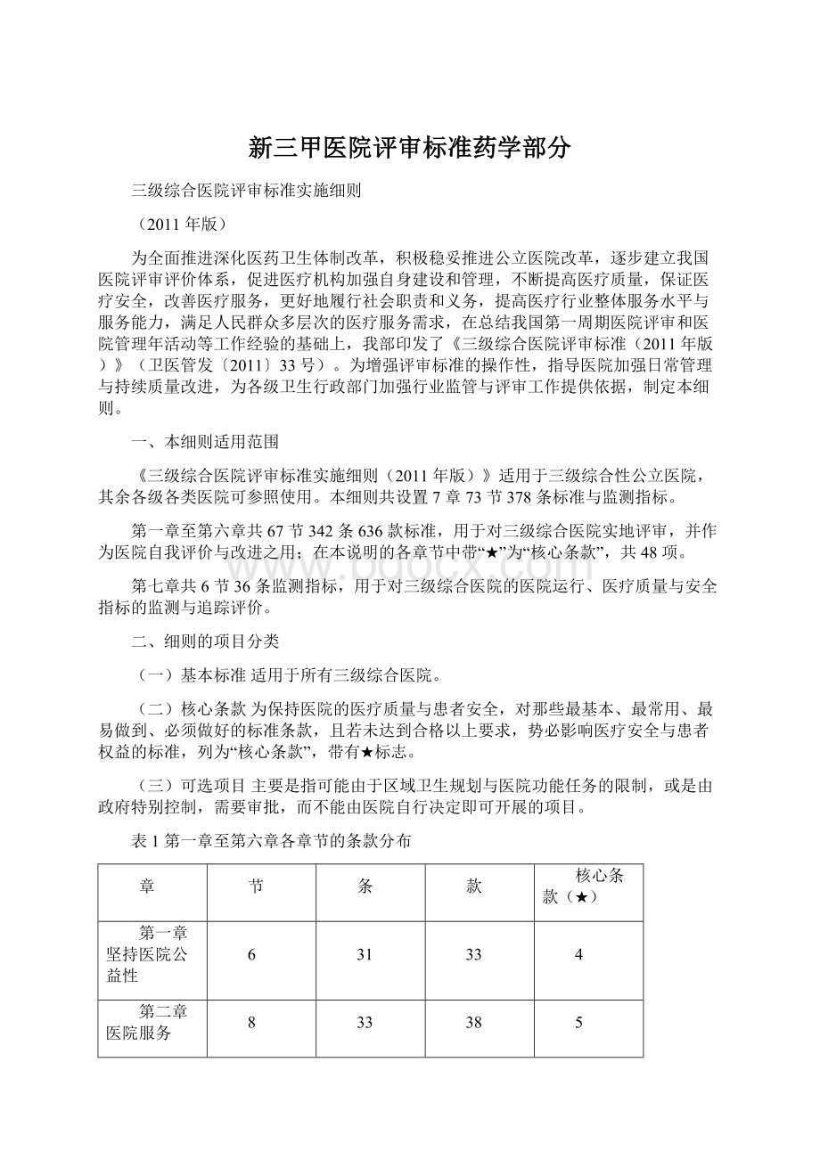 新三甲医院评审标准药学部分.docx