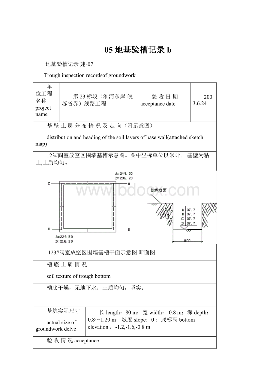 05地基验槽记录bWord格式文档下载.docx_第1页