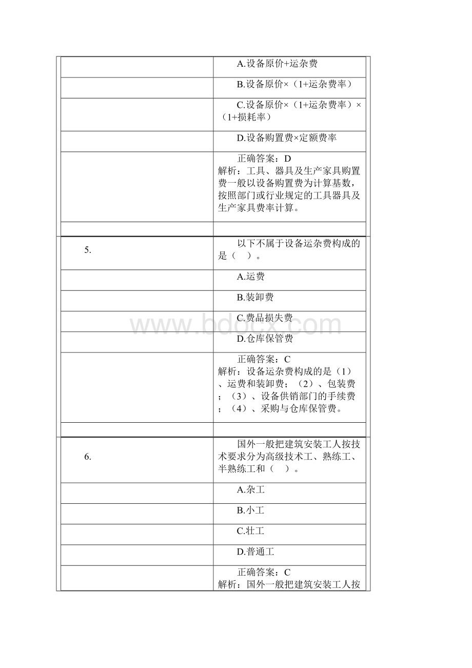 工程造价计价与控制课程重点及考点解析.docx_第3页