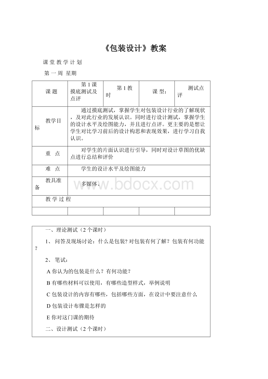 《包装设计》教案.docx_第1页