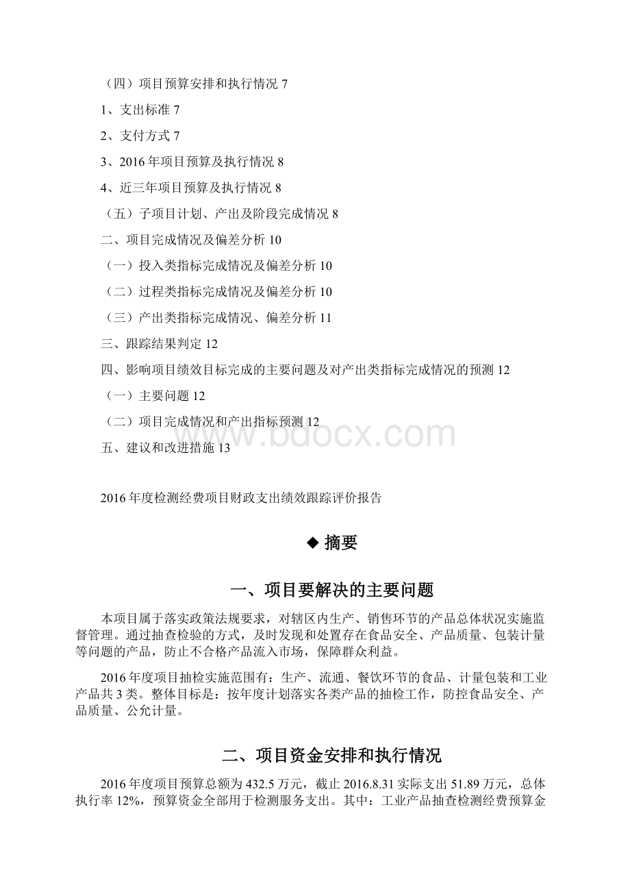 检测经费项目财政支出Word格式文档下载.docx_第2页