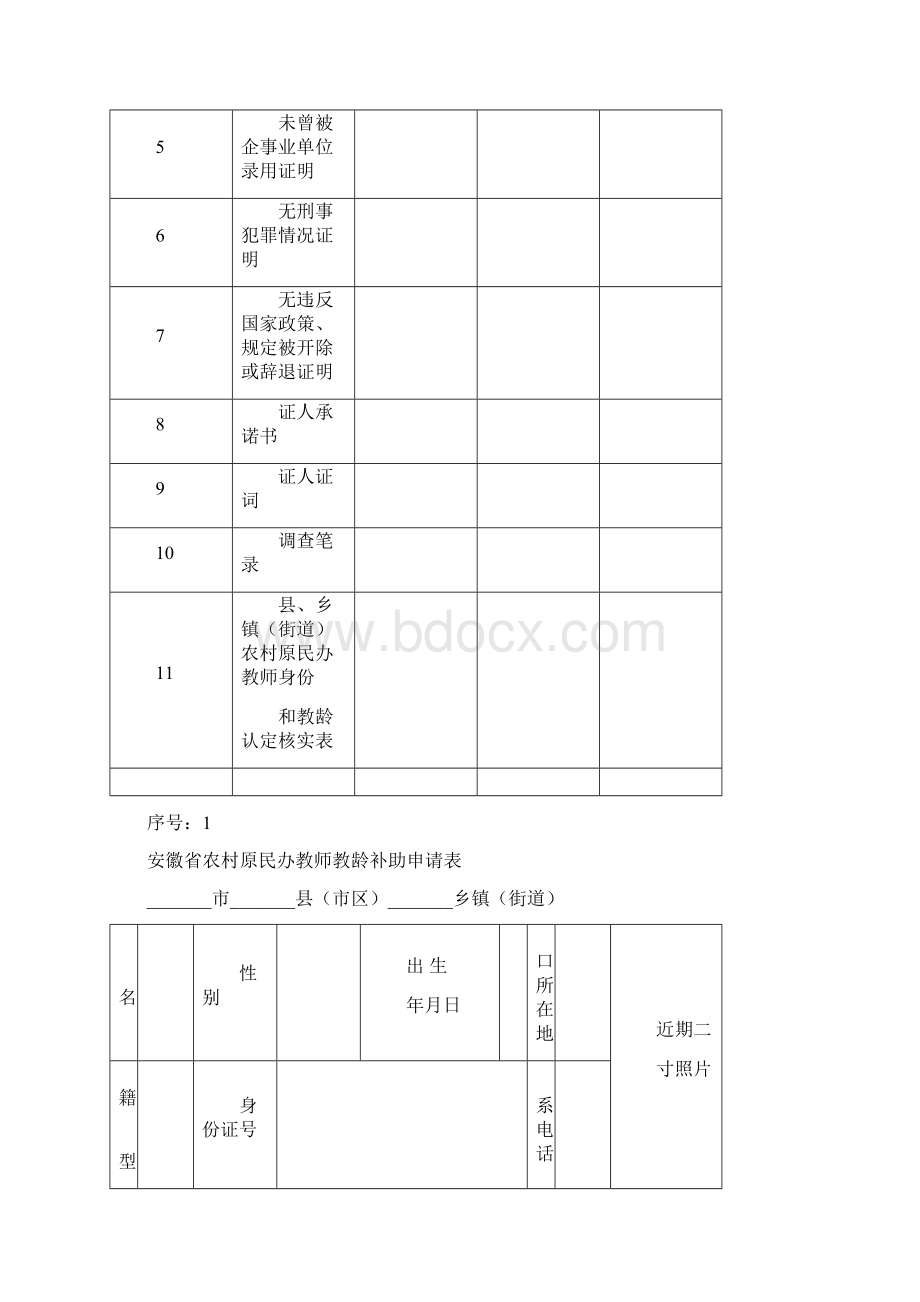 安徽省农村原民办教师身份和教龄认定个人卷宗材料.docx_第2页