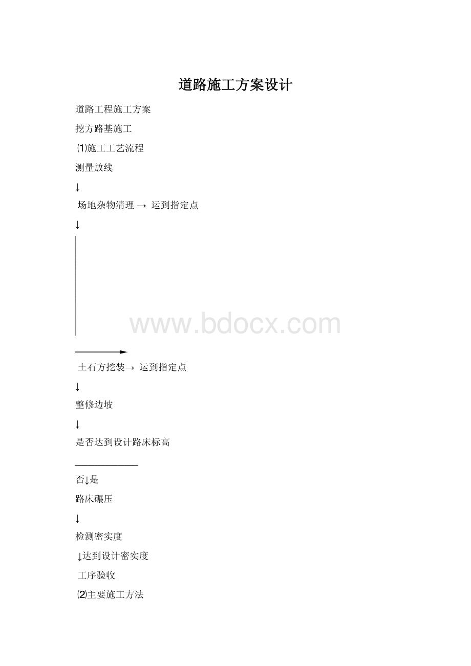 道路施工方案设计Word下载.docx