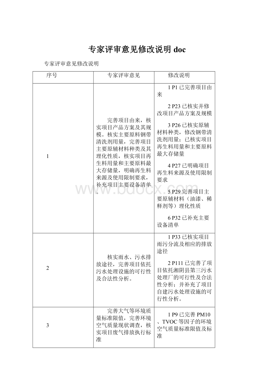 专家评审意见修改说明doc文档格式.docx