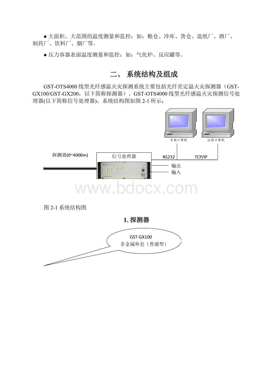 30303883 GSTOTS4000线型光纤感温火灾探测系统用户手册 F2453005YCVer101.docx_第3页