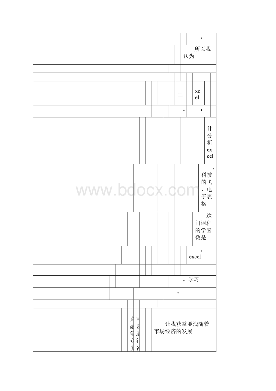 学习E CEL心得体会Word下载.docx_第2页