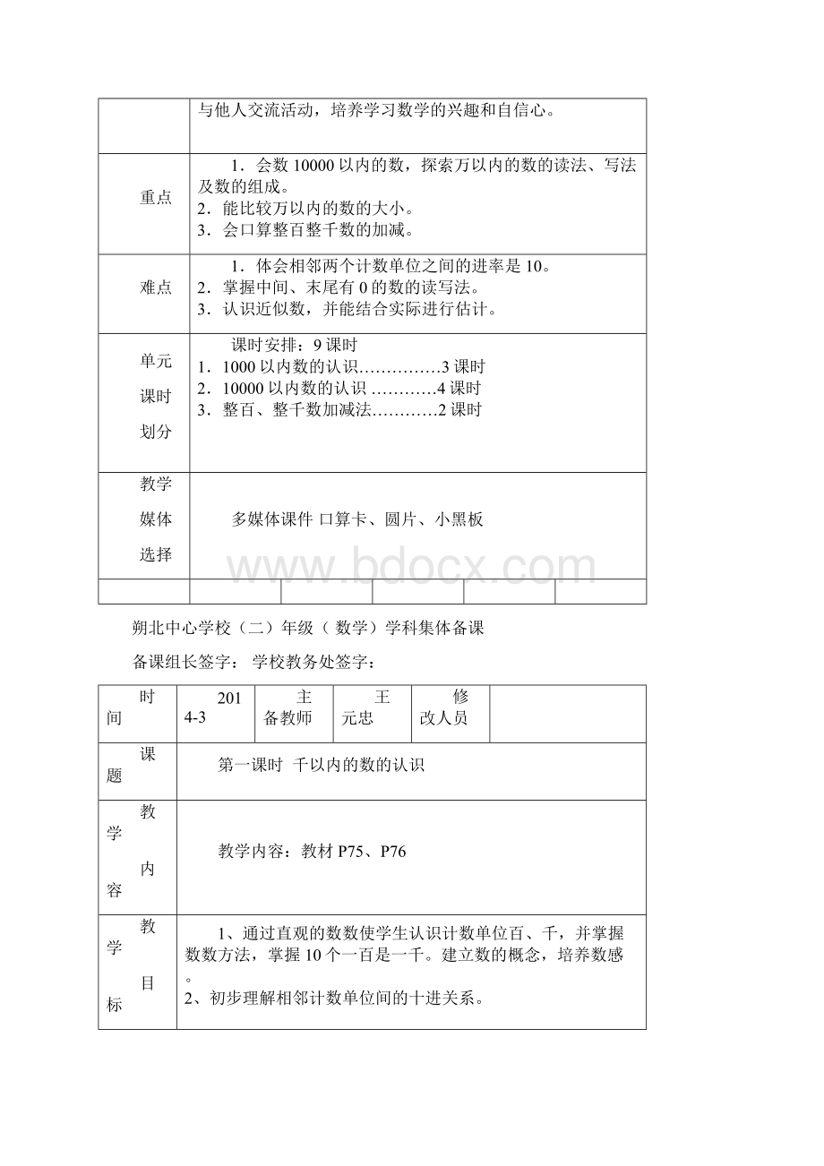 二年级数学下第七单元集体备课教案Word下载.docx_第2页