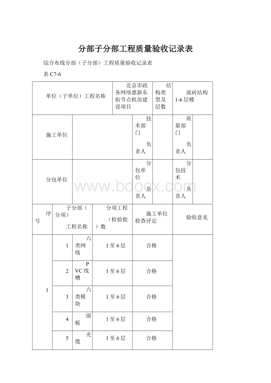 分部子分部工程质量验收记录表.docx