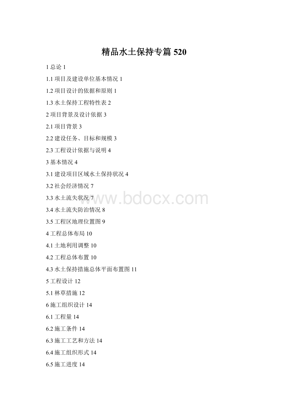 精品水土保持专篇520Word格式文档下载.docx