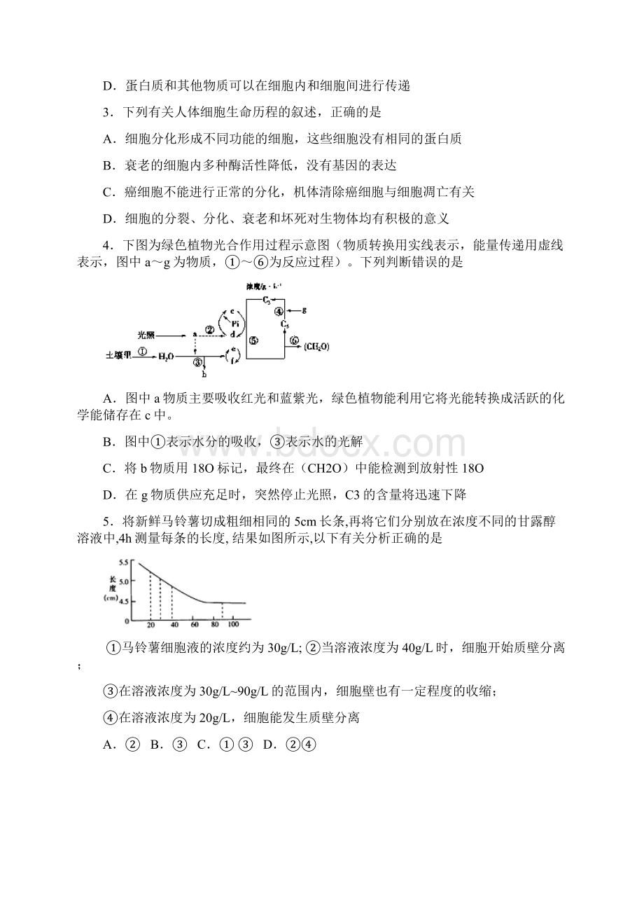 山东省滕州市第三中学高二上学期期末考试生物试题及答案Word下载.docx_第2页