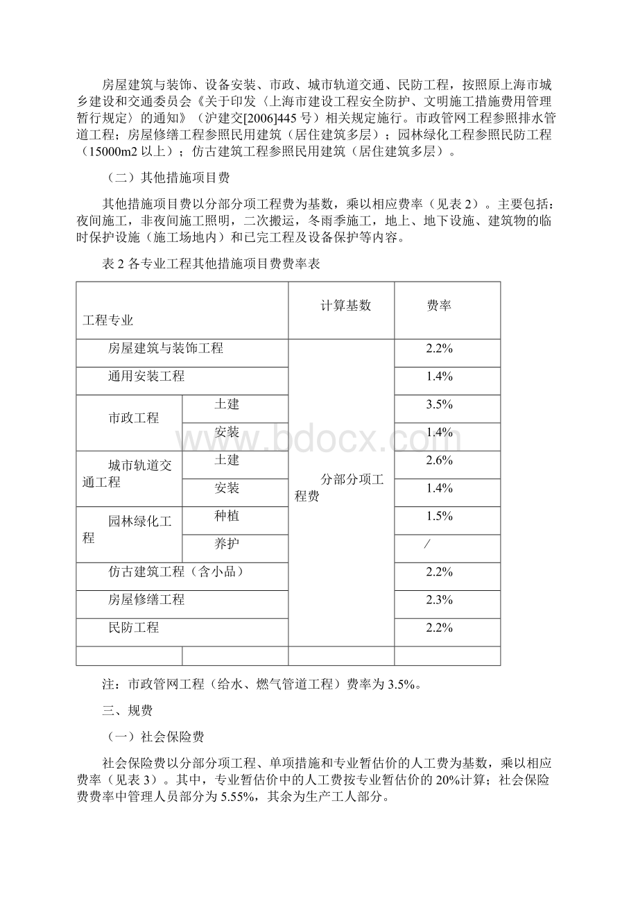 上海建筑工程取费新费率Word文件下载.docx_第2页