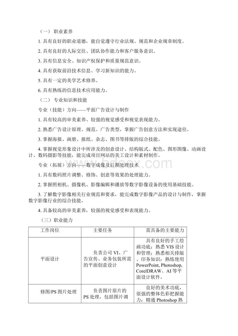 中等职业学校计算机平面设计专业教学标准Word格式.docx_第2页