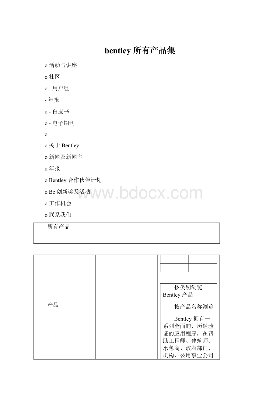 bentley 所有产品集.docx_第1页