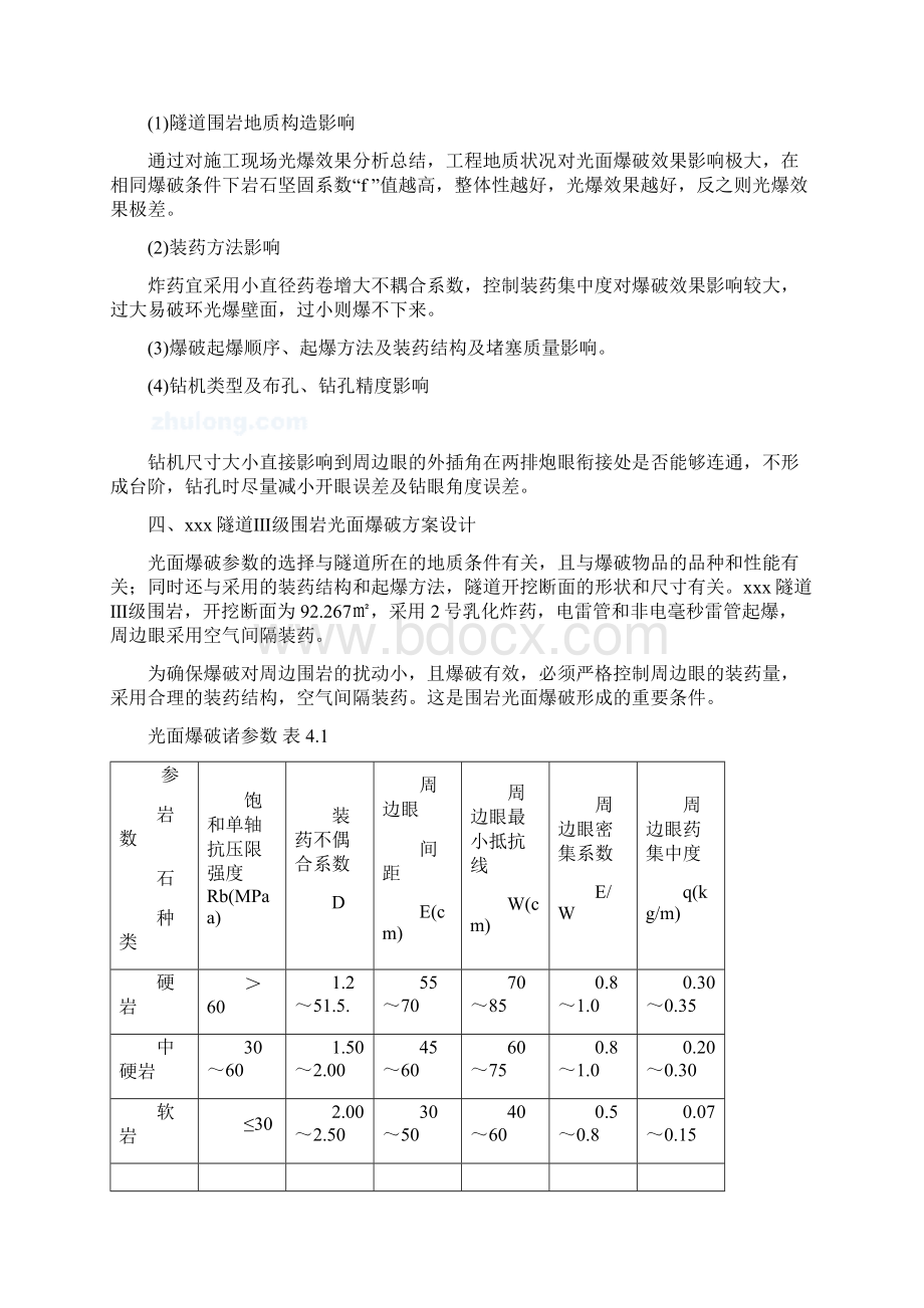 隧道ⅲ级围岩光面爆破施工技术总结secretWord格式.docx_第2页