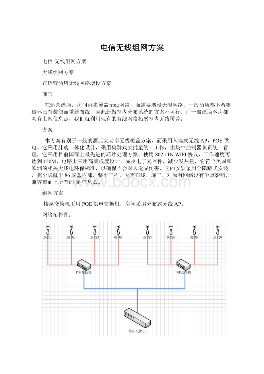 电信无线组网方案Word文档格式.docx