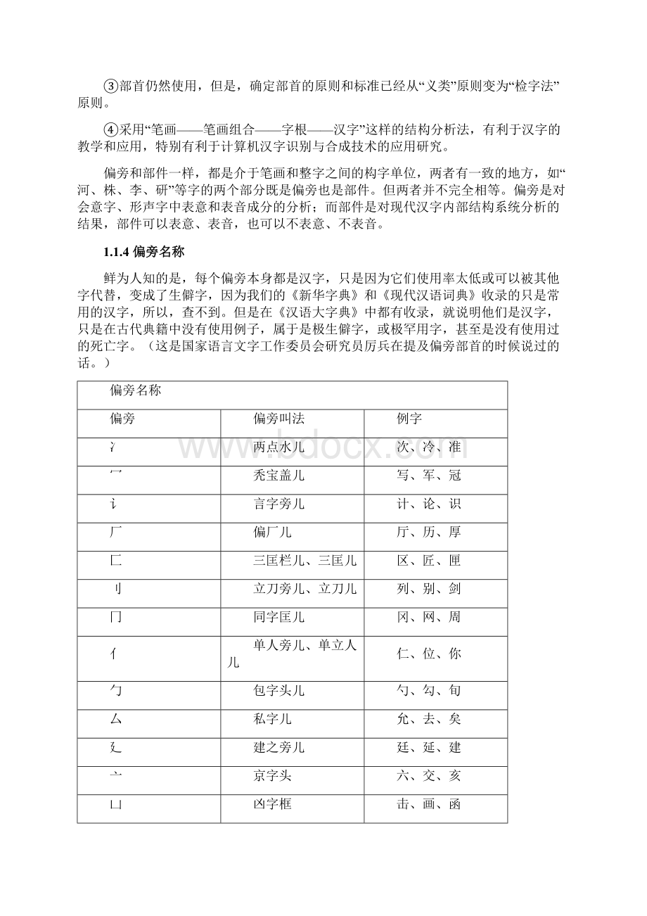 汉字偏旁部首名称表最齐全最完整文档格式.docx_第3页