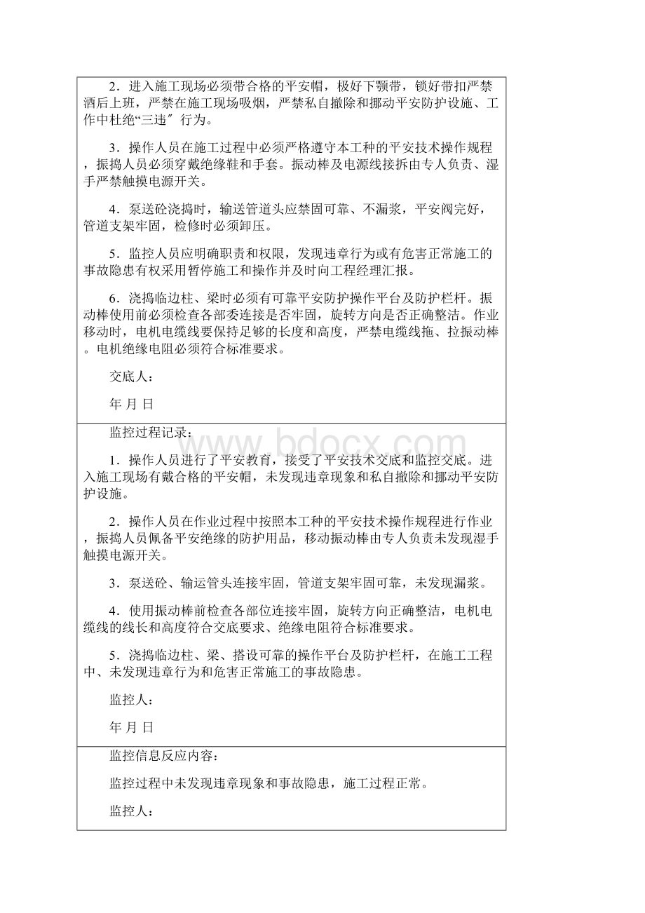 危险作业监控记录表全集.docx_第3页