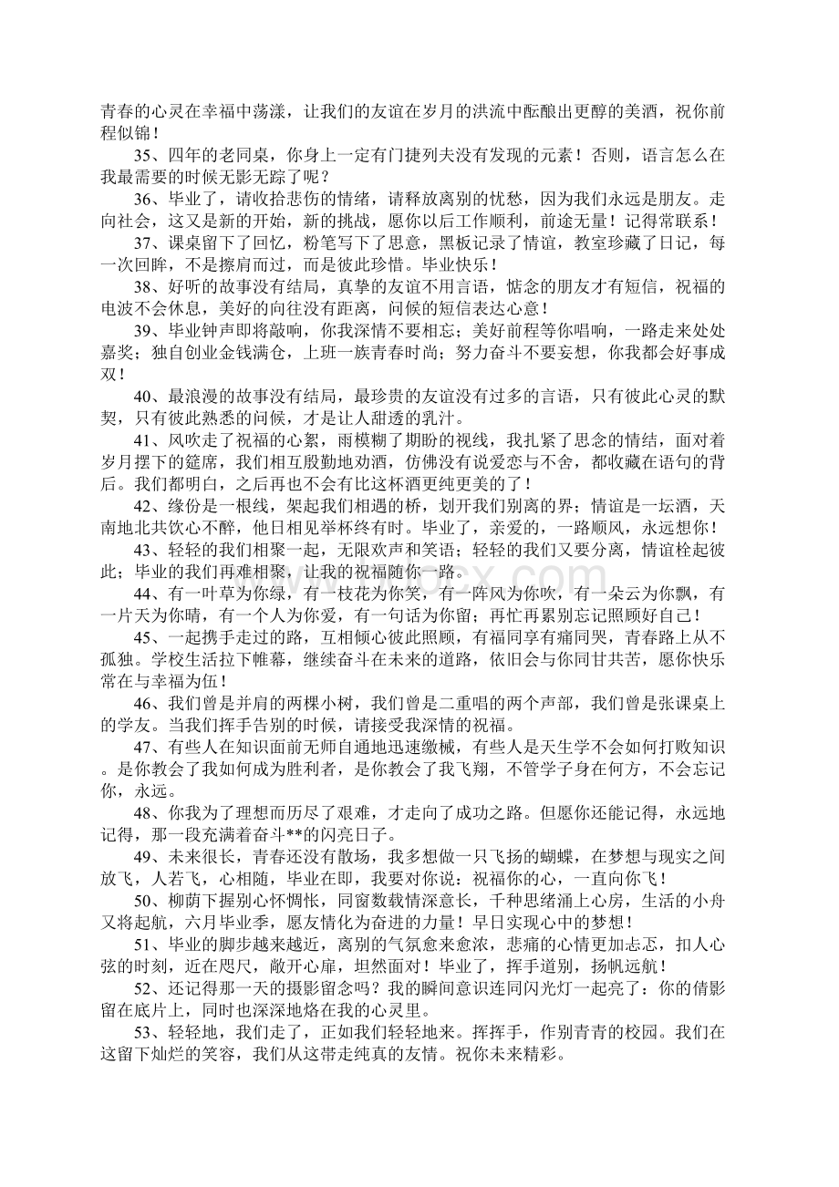 大学毕业祝福语好朋友文档格式.docx_第3页