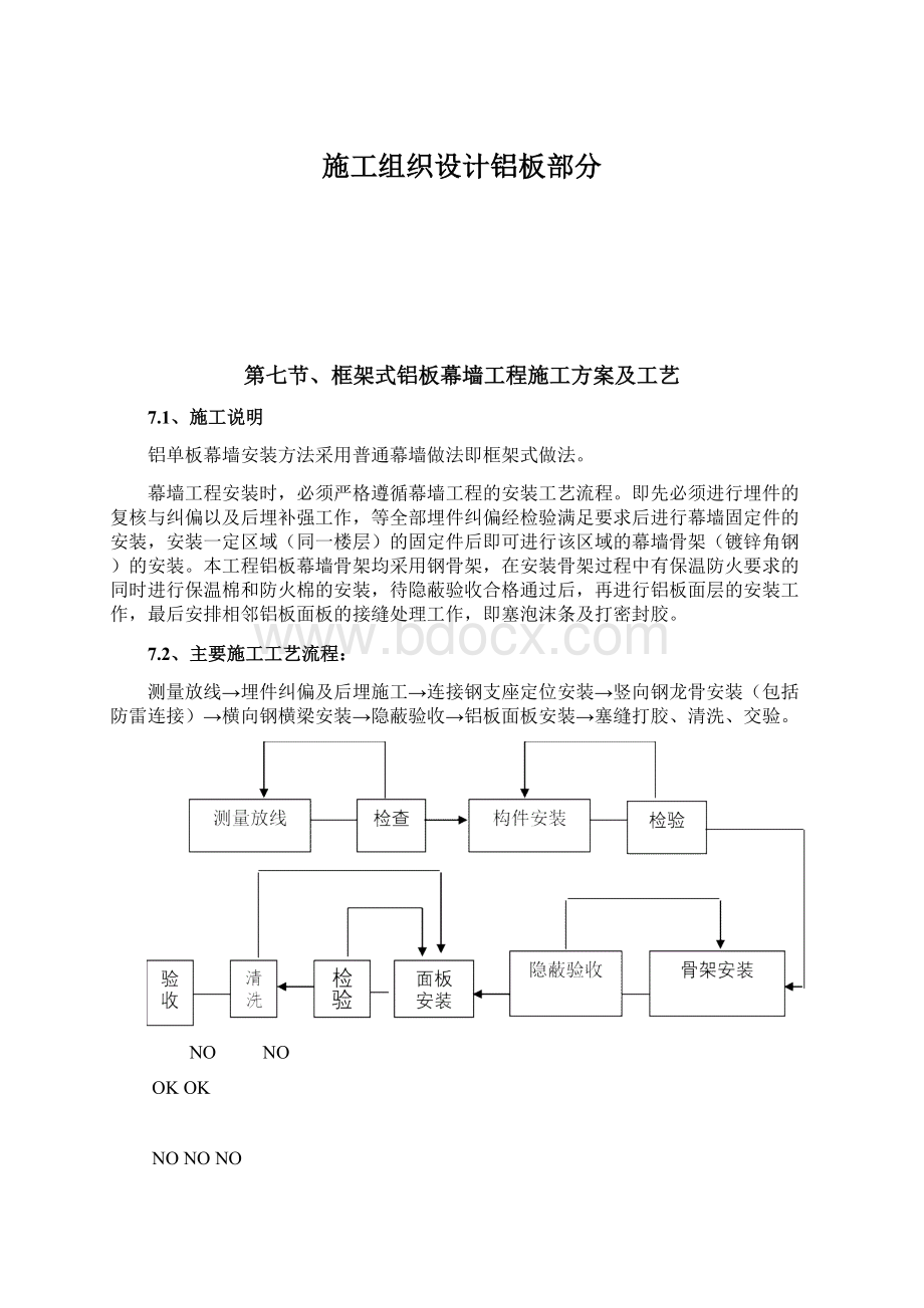 施工组织设计铝板部分文档格式.docx