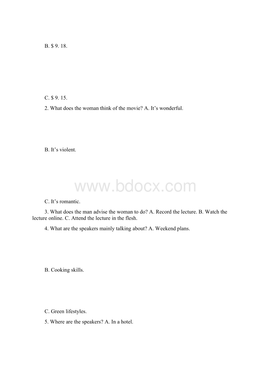 安徽省合肥市高三第一次教学质量检测英语试题有答案.docx_第2页