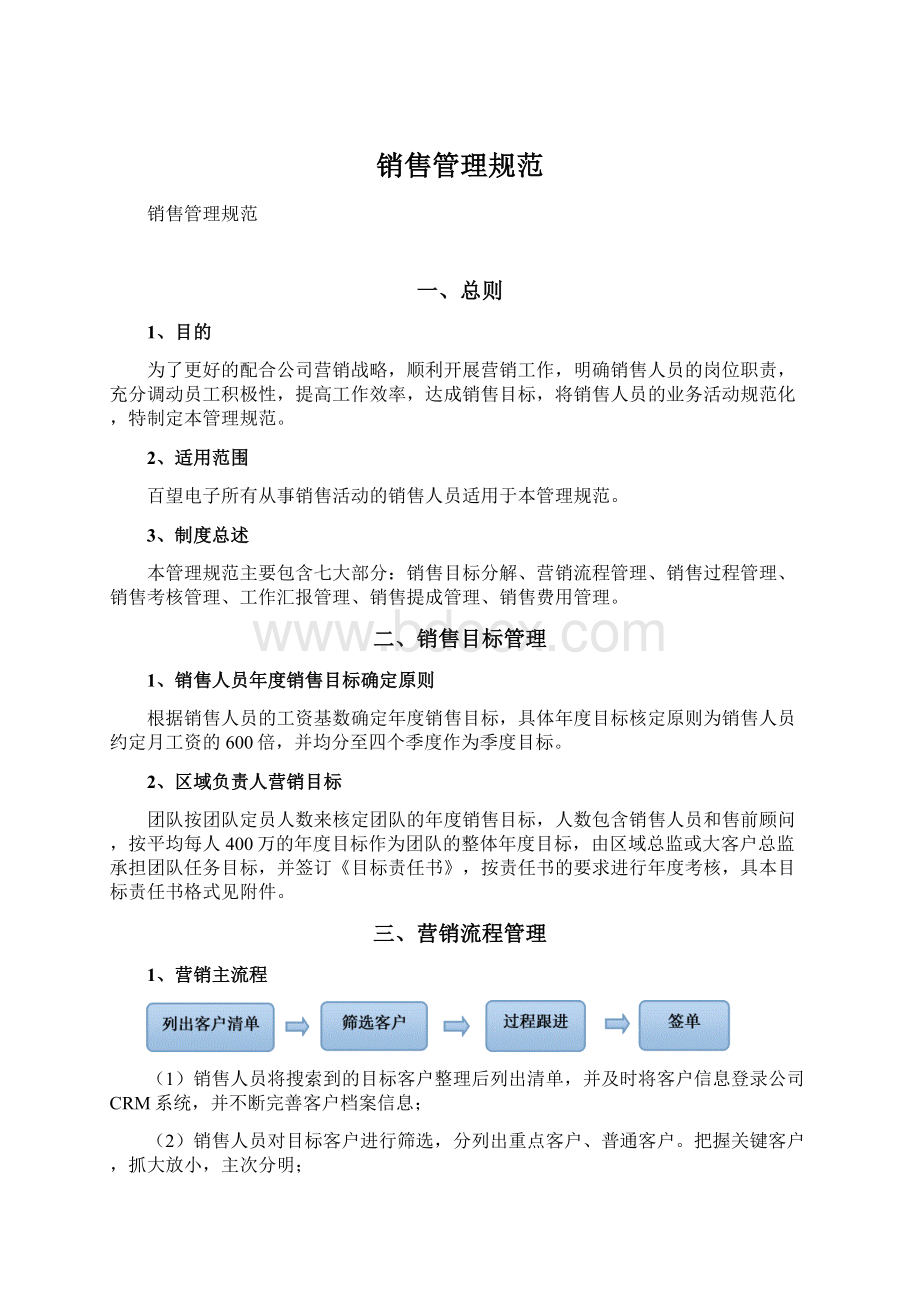 销售管理规范Word文件下载.docx